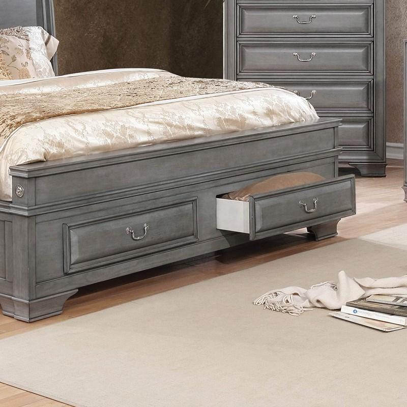 Large Picture of Furniture of America Brandt CM7302GY-EK King Bed