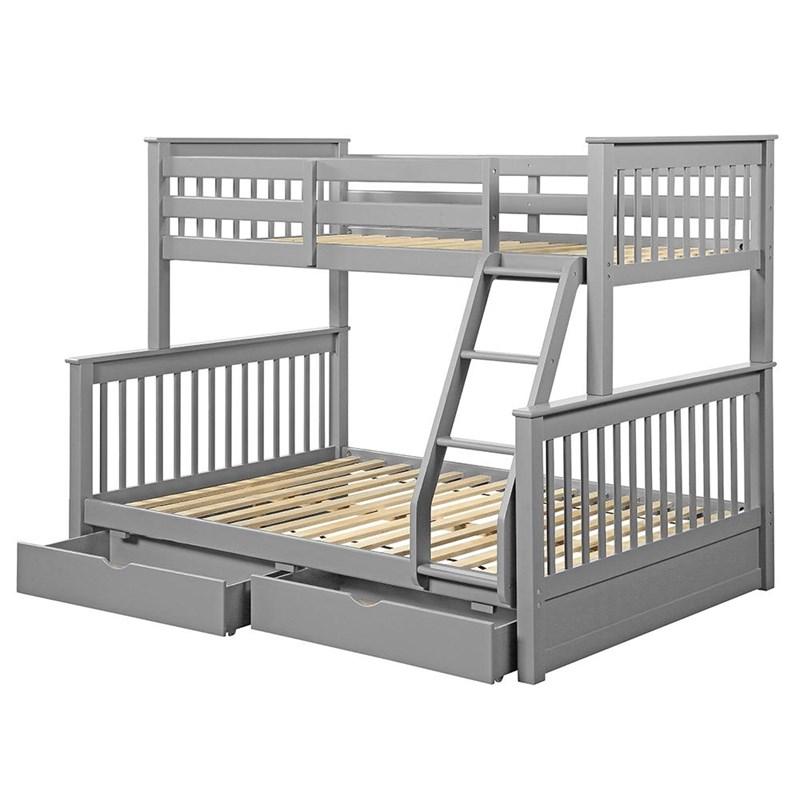 Large Picture of Acme Furniture Haley II 37755 Twin/Full Bunk Bed with Storage
