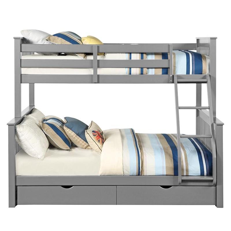 Large Picture of Acme Furniture Haley II 37755 Twin/Full Bunk Bed with Storage