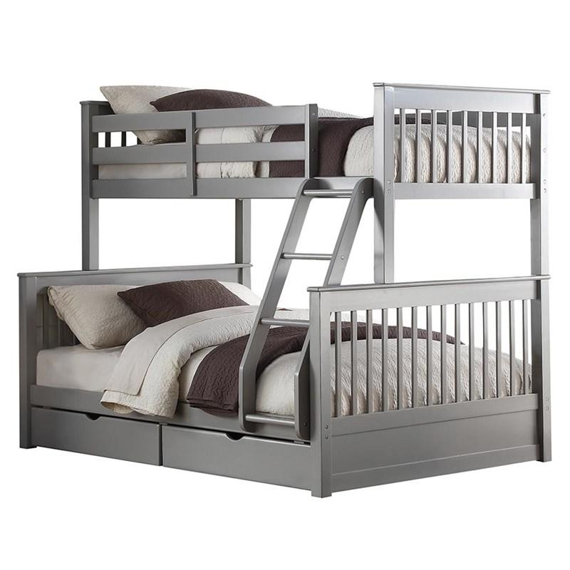 Large Picture of Acme Furniture Haley II 37755 Twin/Full Bunk Bed with Storage