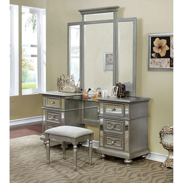 Large Picture of Furniture of America Salamanca CM7673V-SET Vanity W/ Stool