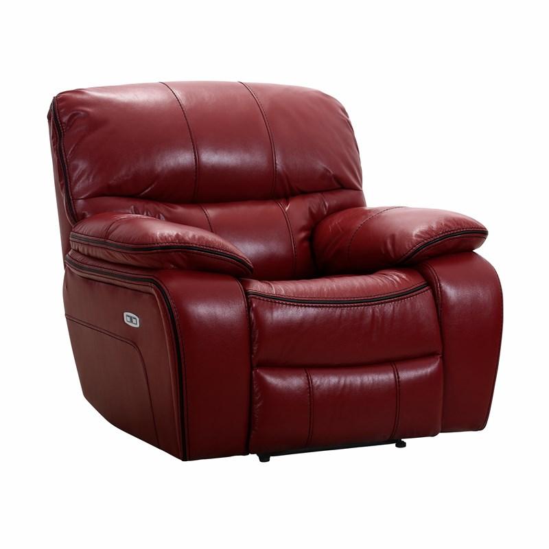 Large Picture of Homelegance Pecos 8480RED-1PW Power Reclining Chair - Red