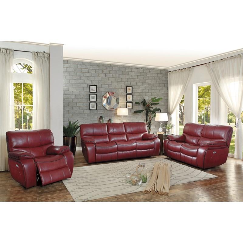 Large Picture of Homelegance Pecos 8480RED-1PW Power Reclining Chair - Red
