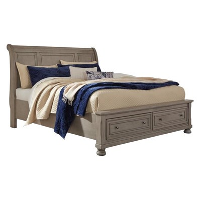 Signature Design by Ashley Lettner B733B8 King Sleigh Bed with 2 Storage Drawers