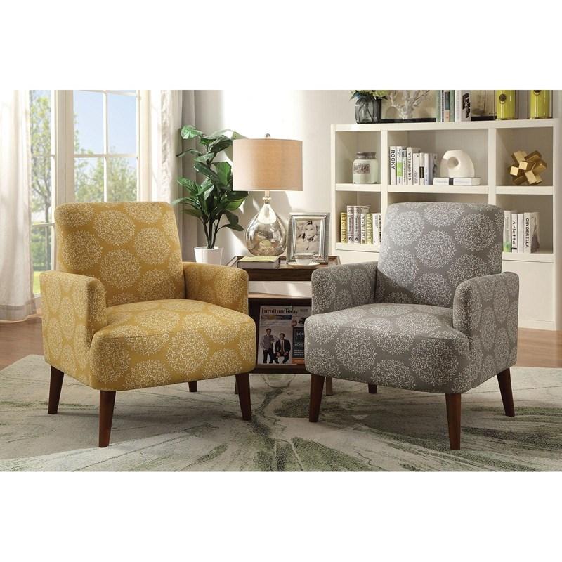 Large Picture of Furniture of America Bray CM-AC6189YW Accent Chair