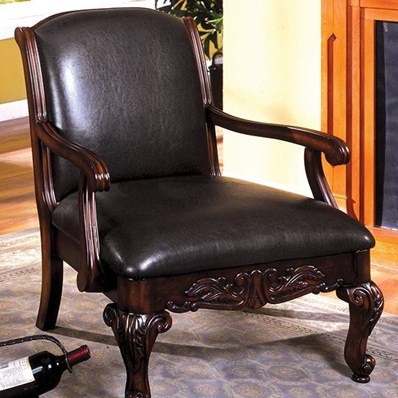 Furniture of America Sheffield CM-AC6177-PU Accent Chair