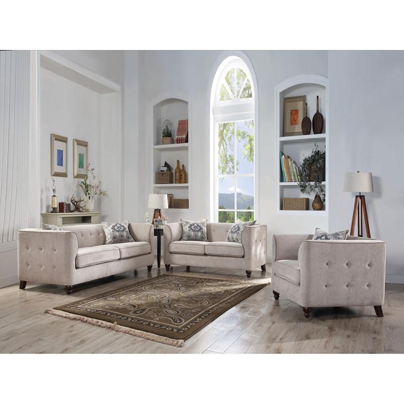 Large Picture of Acme Furniture Cyndi 52055 Sofa with 2 Pillows