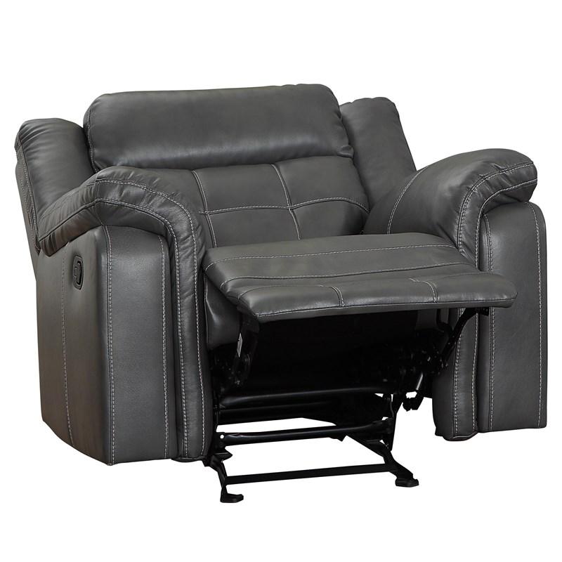 Large Picture of Homelegance Keridge 9906GRY-1 Glider Reclining Chair