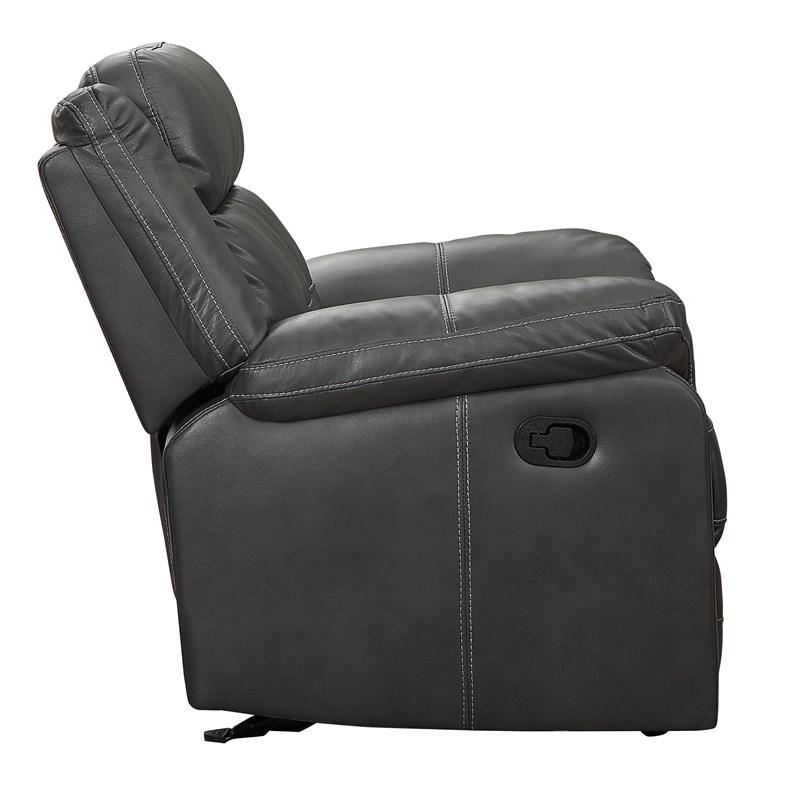 Large Picture of Homelegance Keridge 9906GRY-1 Glider Reclining Chair