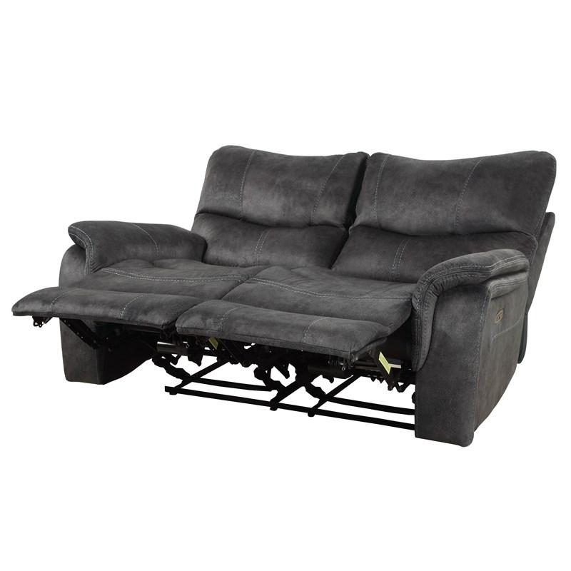 Large Picture of Homelegance Goby 9937-2PWH Power Double Reclining Loveseat
