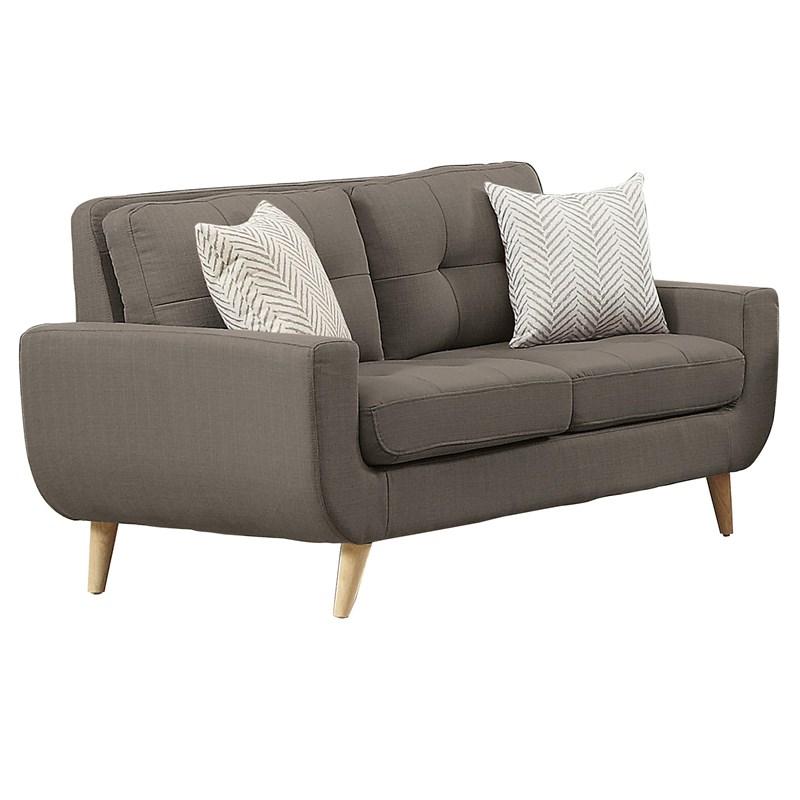 Large Picture of Homelegance Deryn 8327GY-2 Love Seat - Grey