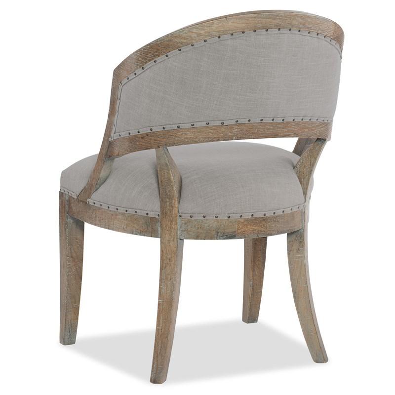 Large Picture of Hooker Furniture 5750-75300-MWD Boheme Garnier Barrel Back Chair