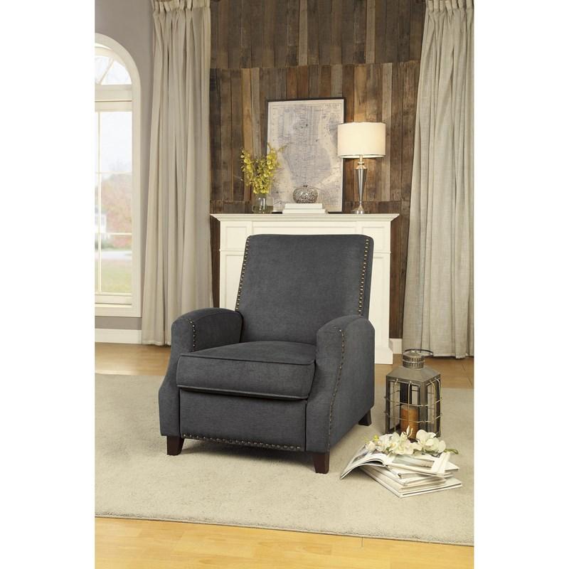 Large Picture of Homelegance Walden 8215GY-1 Push Back Reclining Chair - Grey