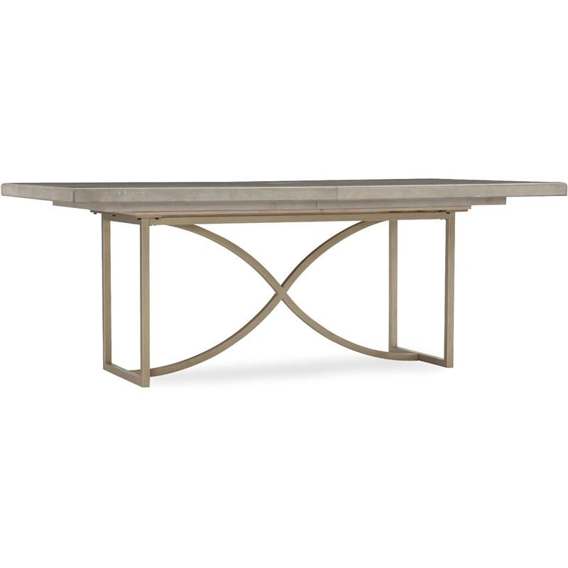 Hooker Furniture 5990-75200-LTWD Elixir 80in Rectangular Dining Table with 1-20in Leaf