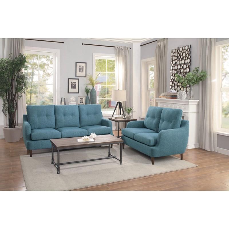 Large Picture of Homelegance Cagle 1219BU-2 Loveseat