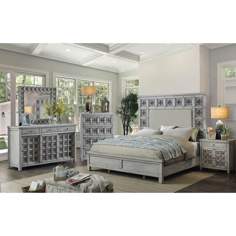 Large Picture of Furniture of America Pantaleon CM7392Q-BED Queen Panel Bed