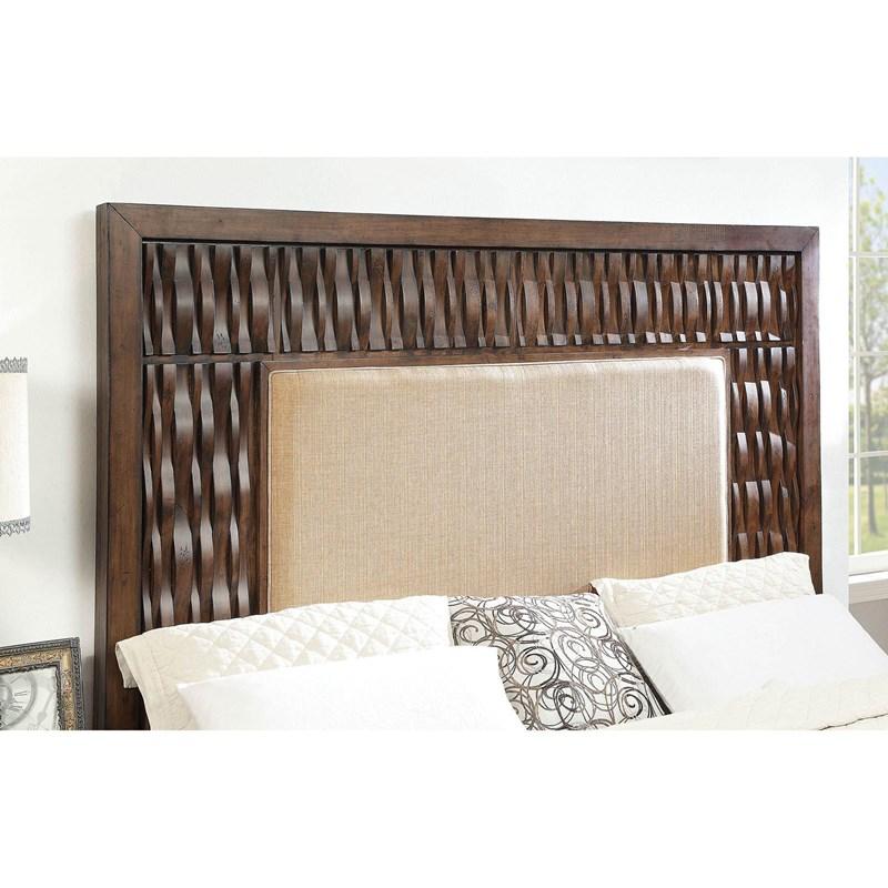 Large Picture of Furniture of America Eutropia CM7395Q-BED Queen Upholstered Panel Bed