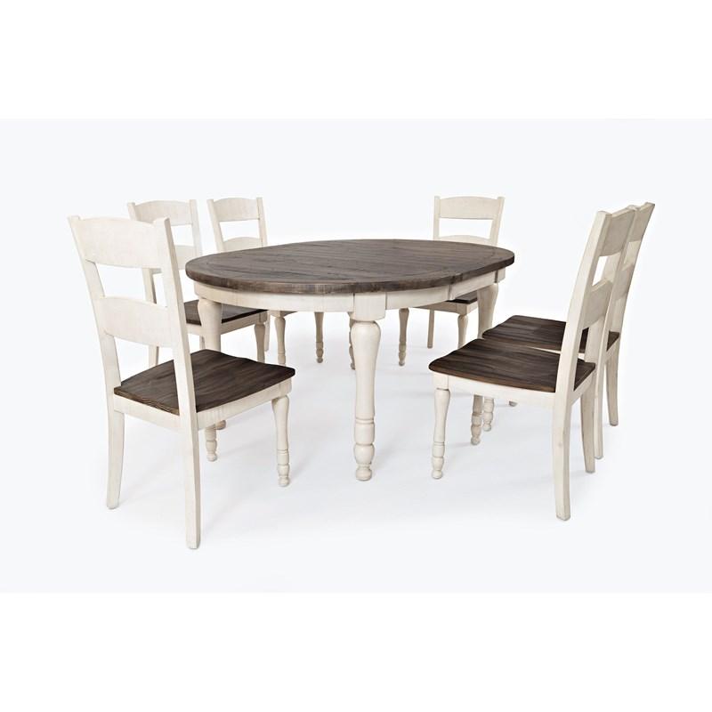 Large Picture of Jofran Madison County 1706-66 Round to Oval Dining Table