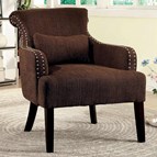 Furniture of America Agalva CM-AC6113BR Accent Chair