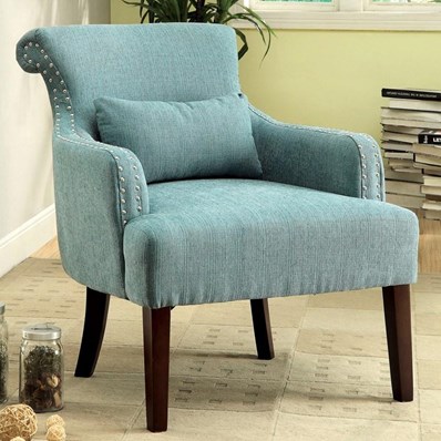 Furniture of America Agalva CM-AC6113BL Accent Chair