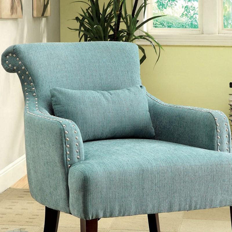 Large Picture of Furniture of America Agalva CM-AC6113BL Accent Chair