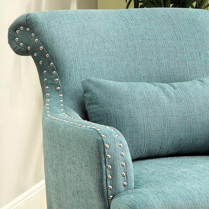 Large Picture of Furniture of America Agalva CM-AC6113BL Accent Chair