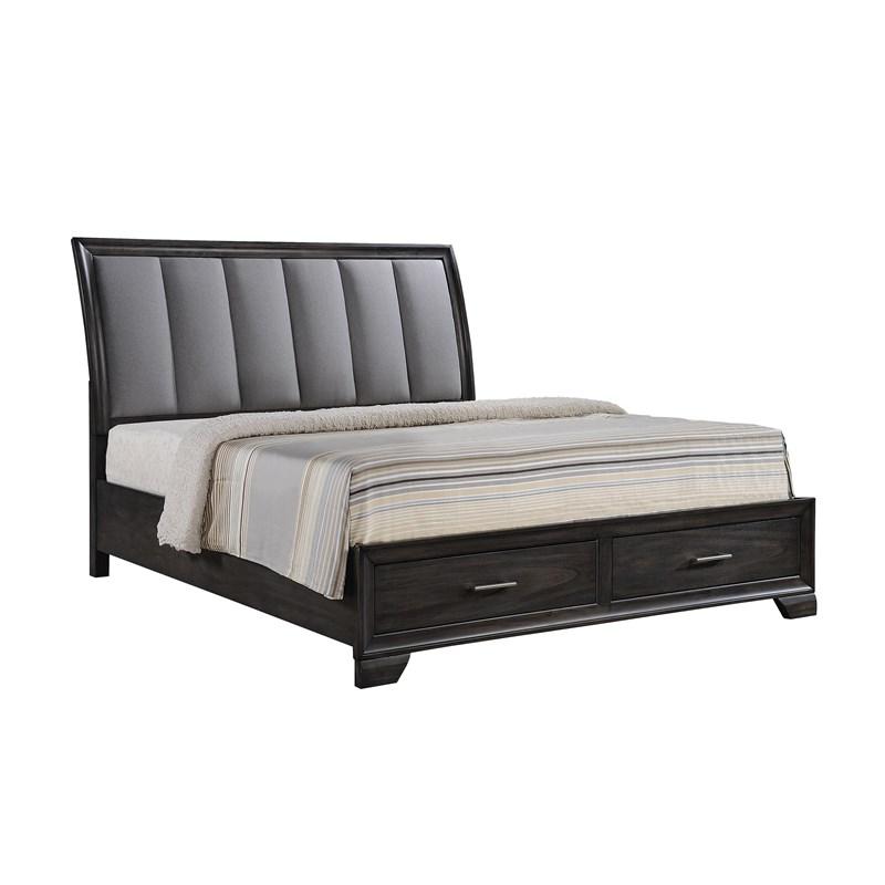 Large Picture of Crown Mark Jaymes B6580-K King Storage Bed