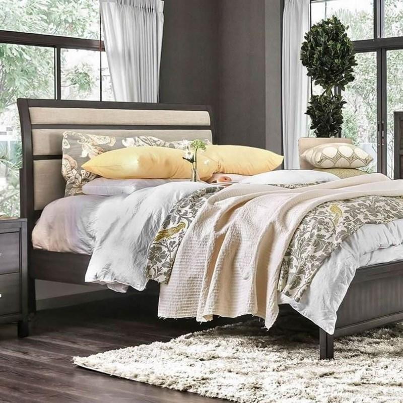 Large Picture of Furniture of America Berenice CM7580GY-CK California King Bed