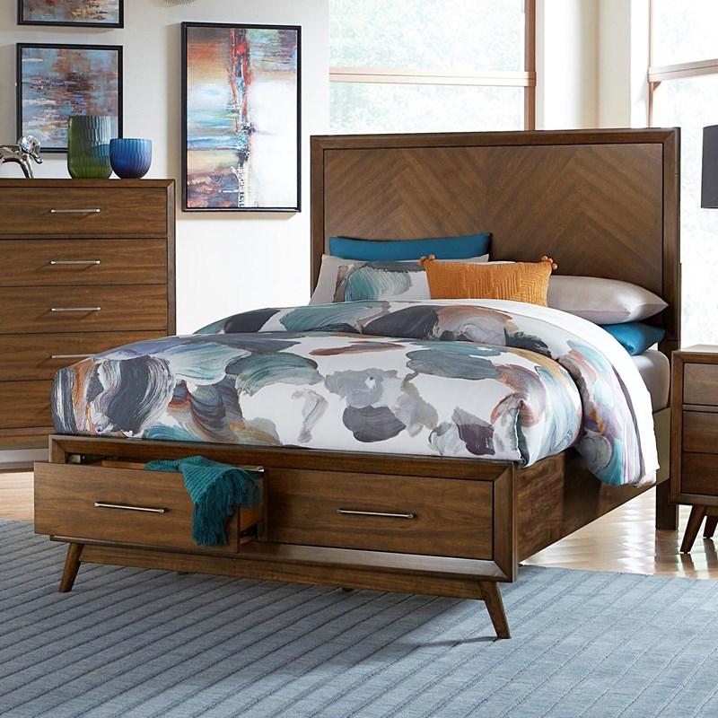 Homelegance Raku 1711FNC-1* Full Platform Bed with Footboard Storage