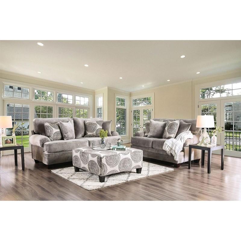 Large Picture of Furniture of America Bonaventura SM5142GY-SF Sofa