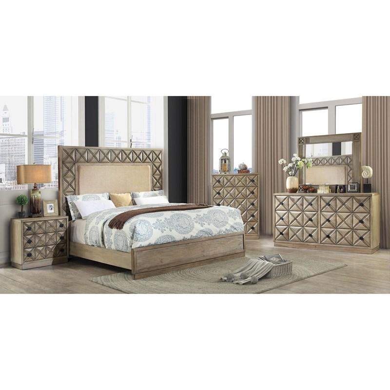 Large Picture of Furniture of America Markos CM7393EK-BED King Panel Bed