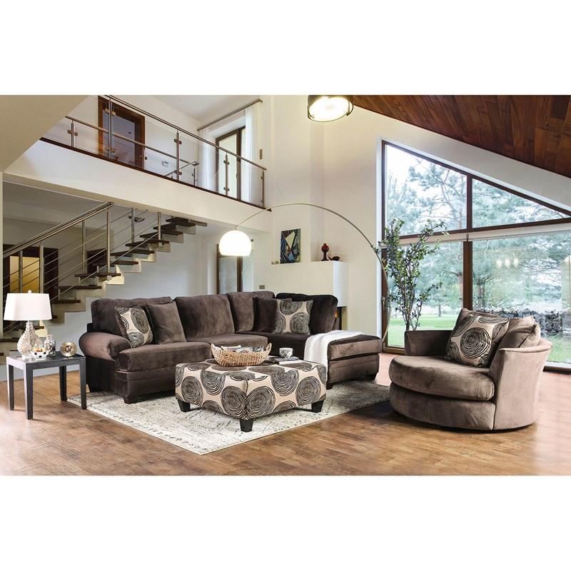 Large Picture of Furniture of America Bonaventura SM5143BR-SECT Sectional