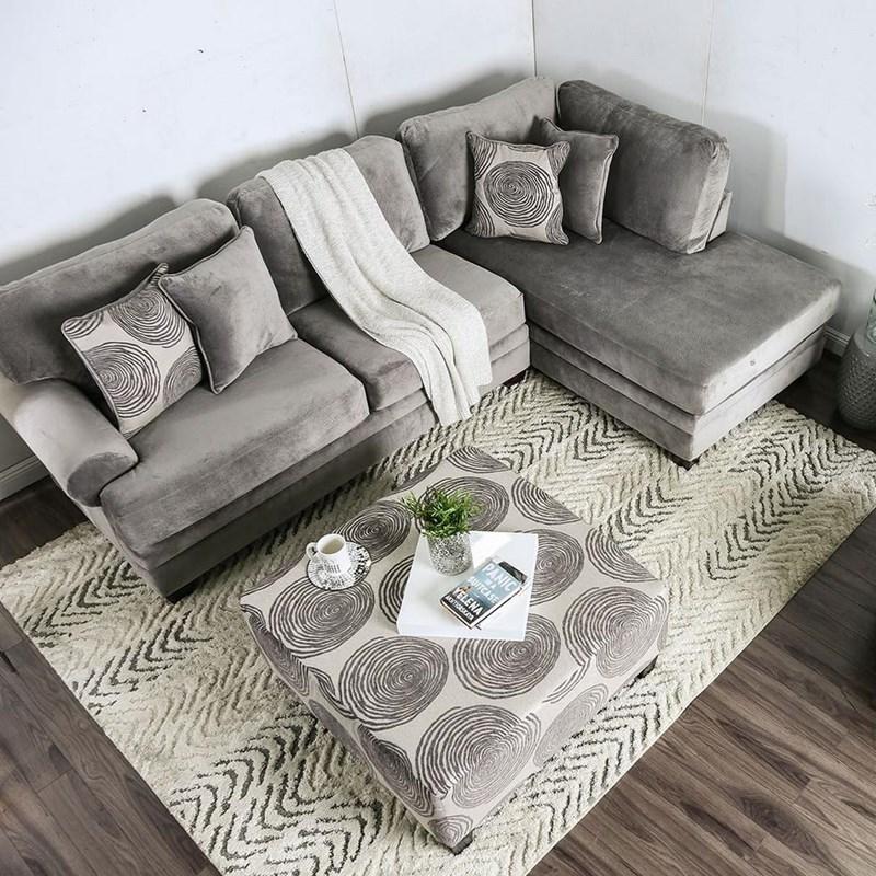 Large Picture of Furniture of America Bonaventura SM5143GY-SECT Sectional
