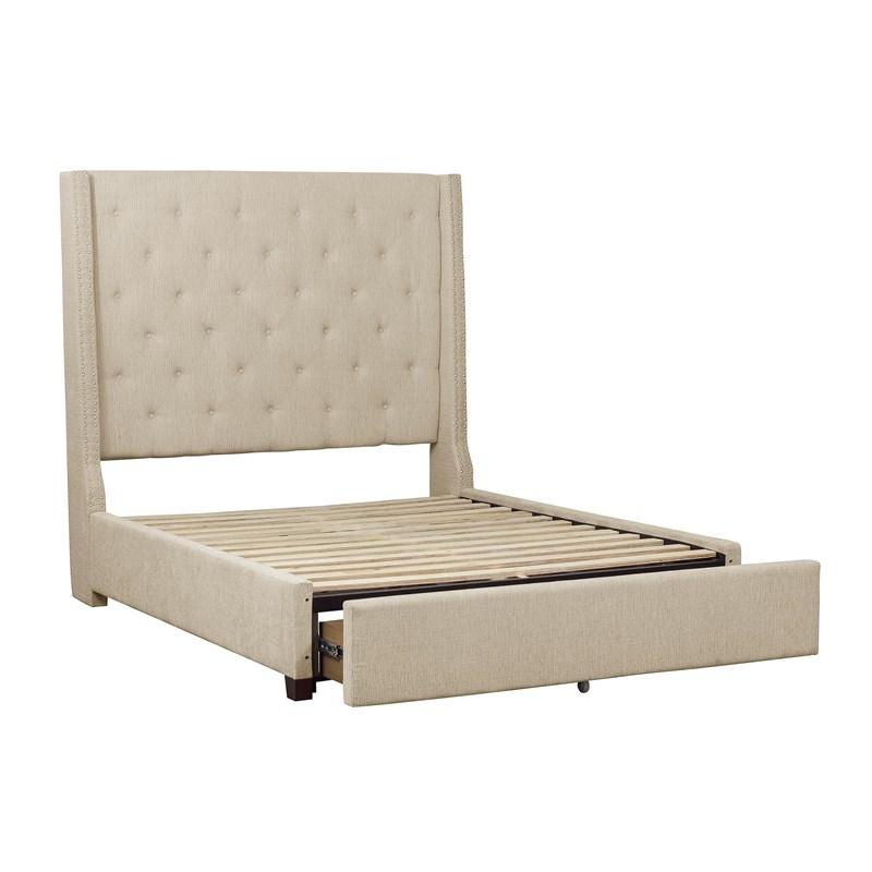 Large Picture of Homelegance Fairborn 5877FBE-1DW* Full Platform Bed with Storage Footboard