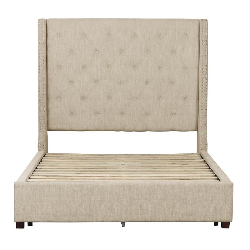Large Picture of Homelegance Fairborn 5877FBE-1DW* Full Platform Bed with Storage Footboard