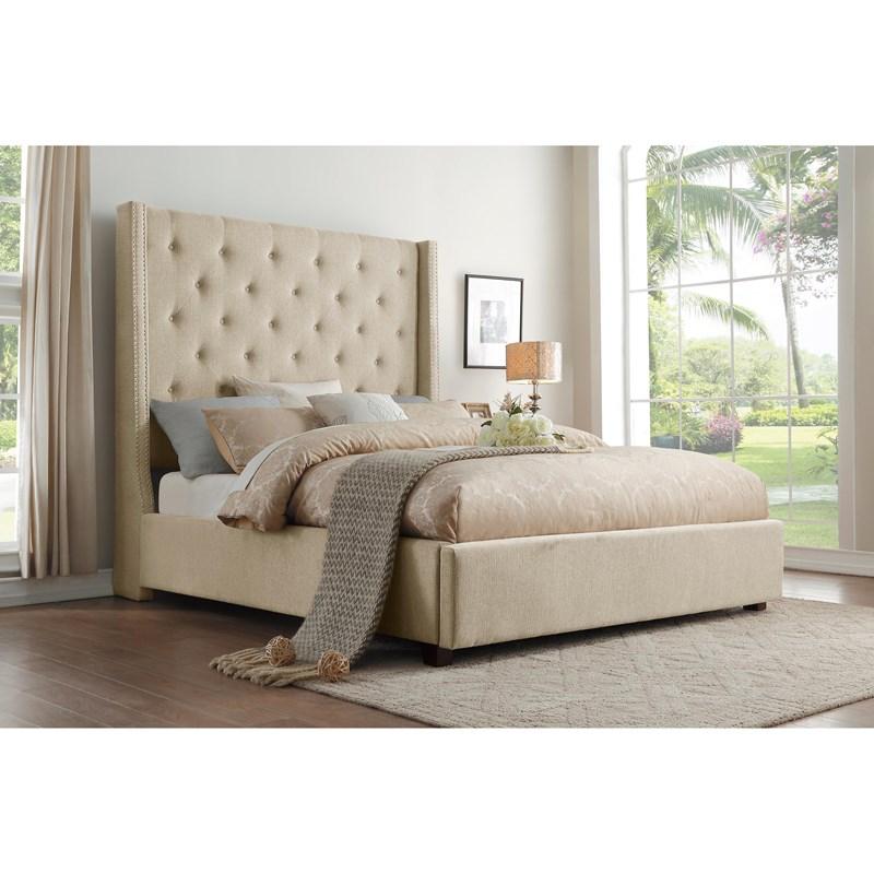 Large Picture of Homelegance Fairborn 5877FBE-1DW* Full Platform Bed with Storage Footboard