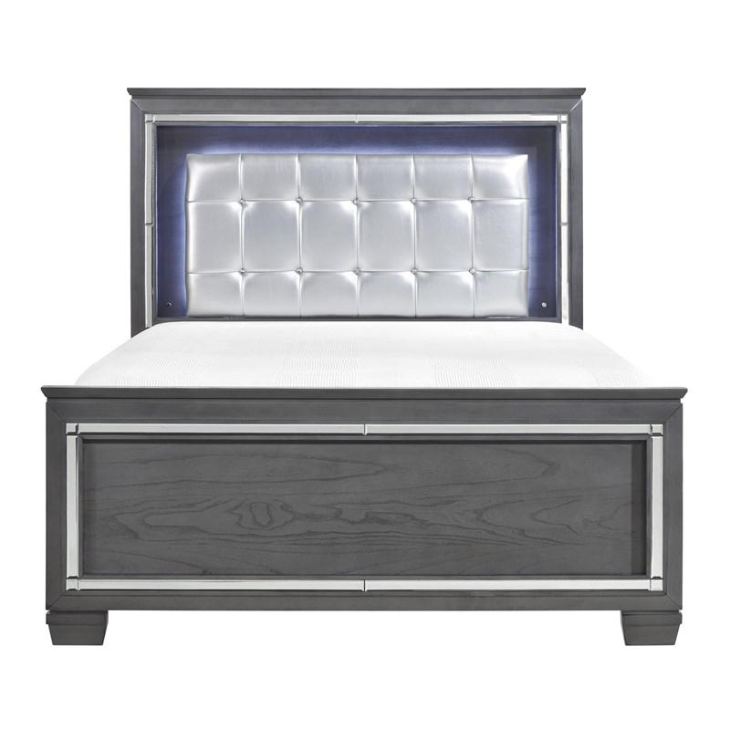 Homelegance Allura 1916KGY-1CK* California King Bed, LED Lighting