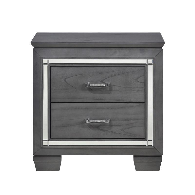 Homelegance Allura 1916GY-4 Night Stand, LED Lighting