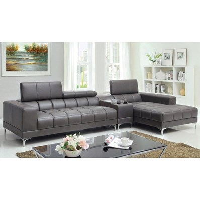 Furniture of America Bourdet II CM6669GY-SET+CS Sectional