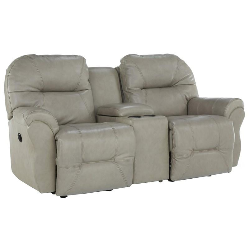 Bodie Power Reclining Leather Match Loveseat with Console (L760CQ7 73229L) image 1