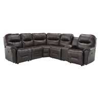 Best Home Furnishings Bodie M760CP Sectional (Chocolate) (Sectionals - Power Recline)