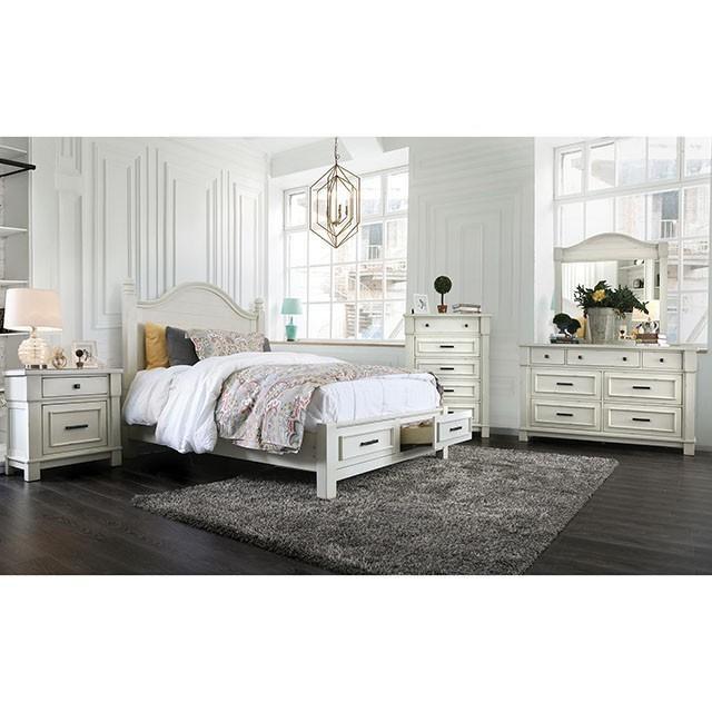 Large Picture of Furniture of America Daria CM7563DR-Q Queen Panel Bed with Storage