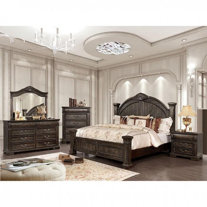 Large Picture of Furniture of America Genevieve CM7428Q Queen Poster Bed
