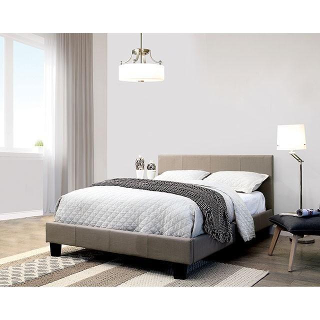 Large Picture of Furniture of America Sims CM7078GY-CK California King Platform Bed