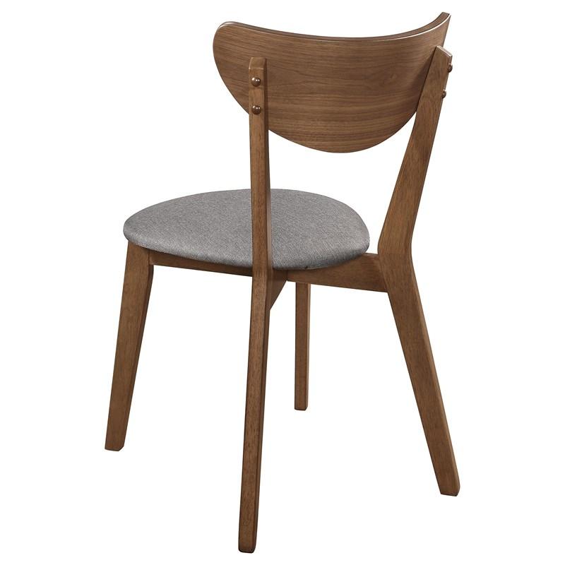 Large Picture of Coaster Furniture Alfredo 108082 Dining Side Chair - Grey and Natural Walnut