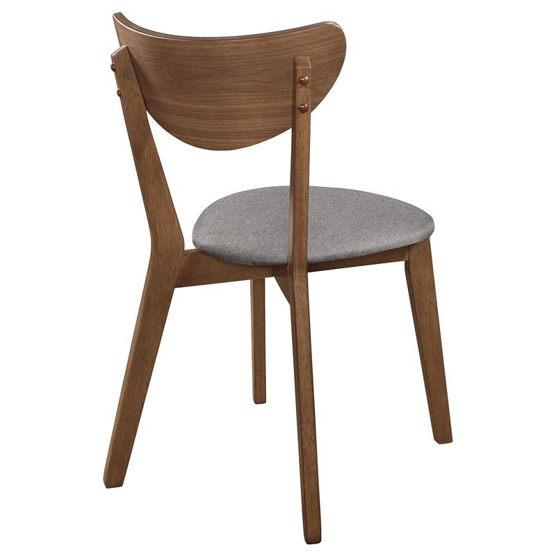 Large Picture of Coaster Furniture Alfredo 108082 Dining Side Chair - Grey and Natural Walnut