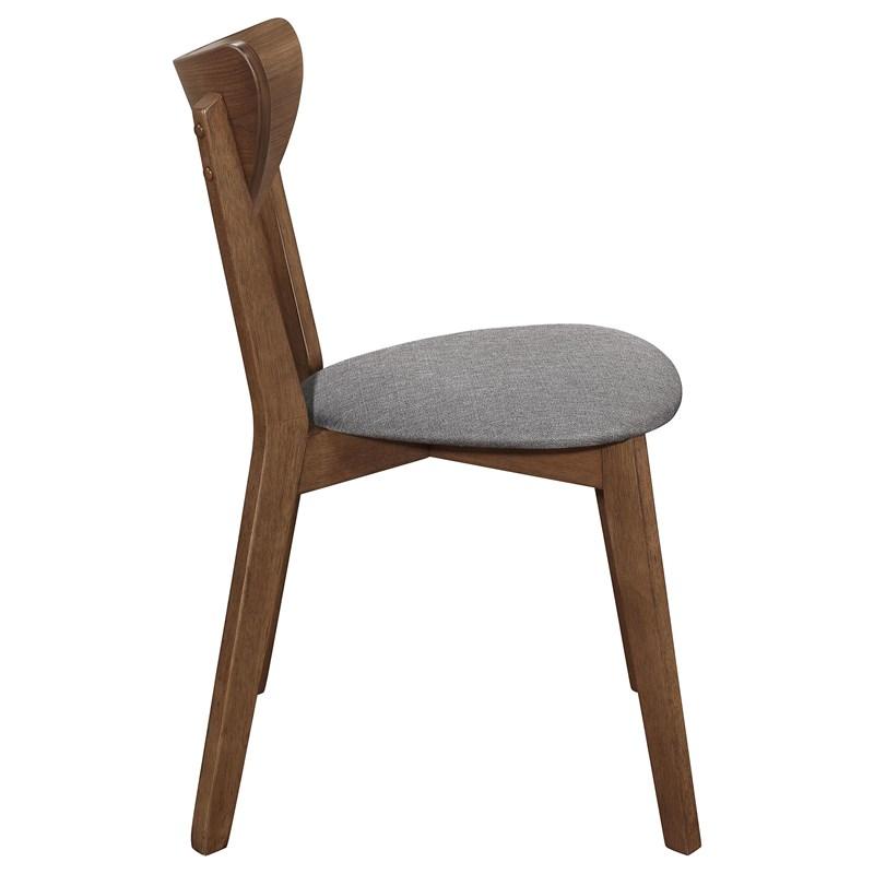 Large Picture of Coaster Furniture Alfredo 108082 Dining Side Chair - Grey and Natural Walnut