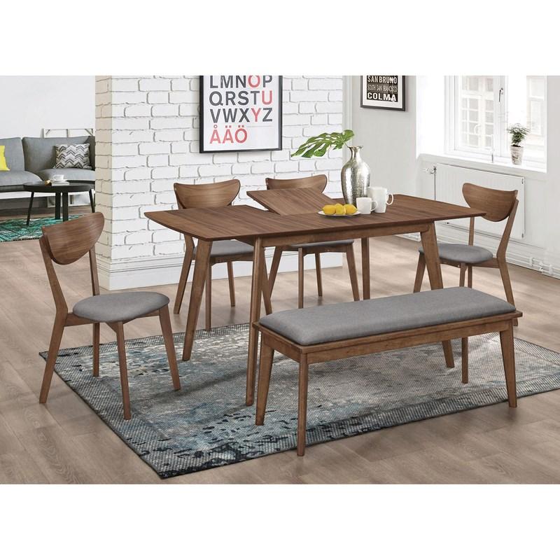 Large Picture of Coaster Furniture Alfredo 108082 Dining Side Chair - Grey and Natural Walnut