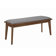 Coaster Furniture Alfredo 108083 Upholstered Dining Bench - Grey and Natural Walnut (Dining Seating - Benches)
