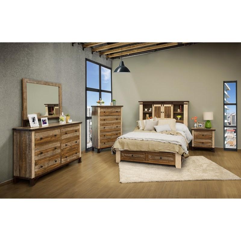 Large Picture of International Furniture Direct Antique IFD9661 California King Storage Bed